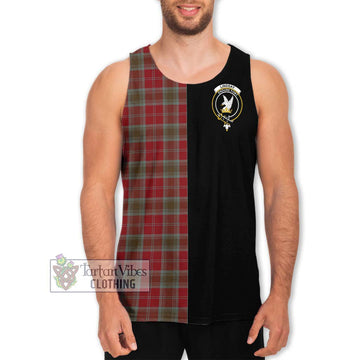 Lindsay Weathered Tartan Men's Tank Top with Family Crest and Half Of Me Style