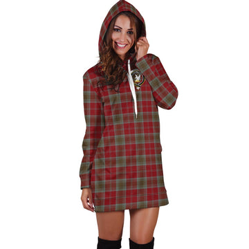 Lindsay Weathered Tartan Hoodie Dress with Family Crest