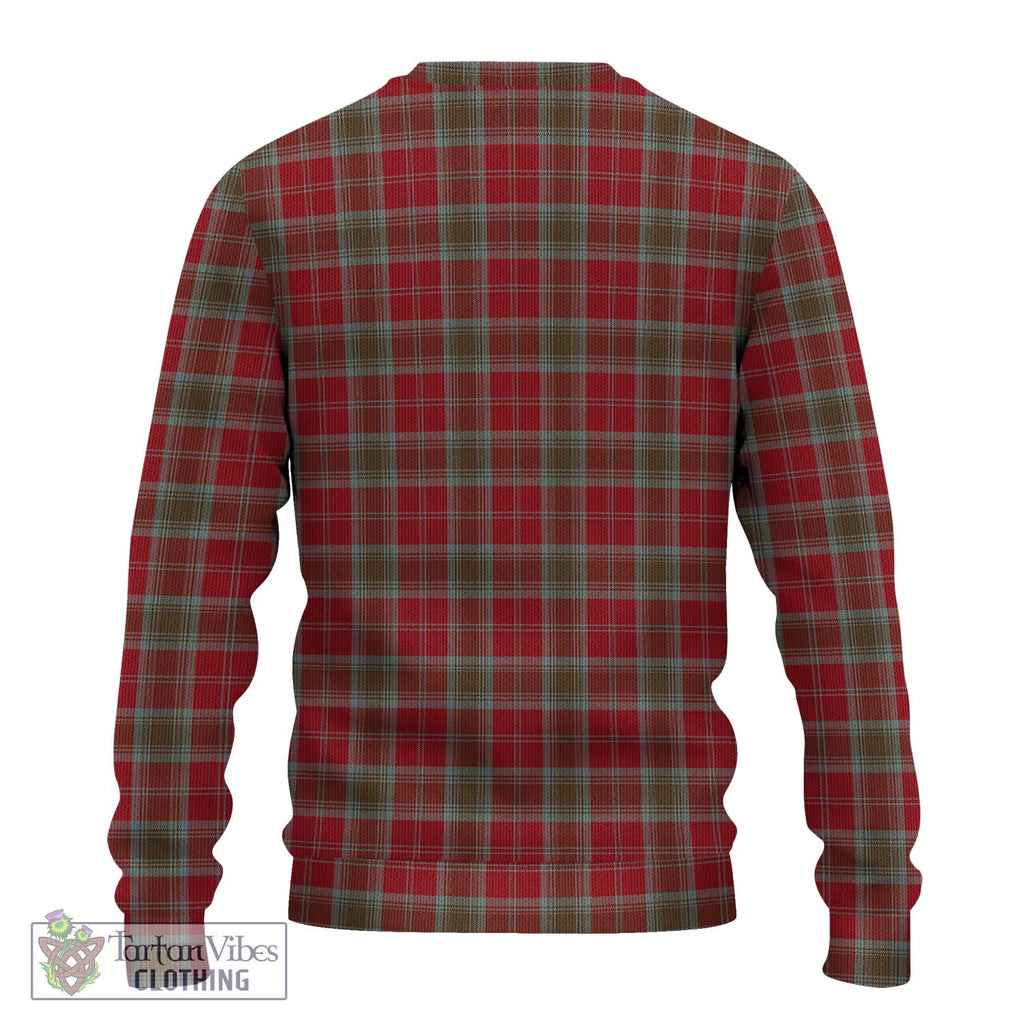 Lindsay Weathered Tartan Knitted Sweater with Family Crest DNA In Me Style - Tartanvibesclothing Shop