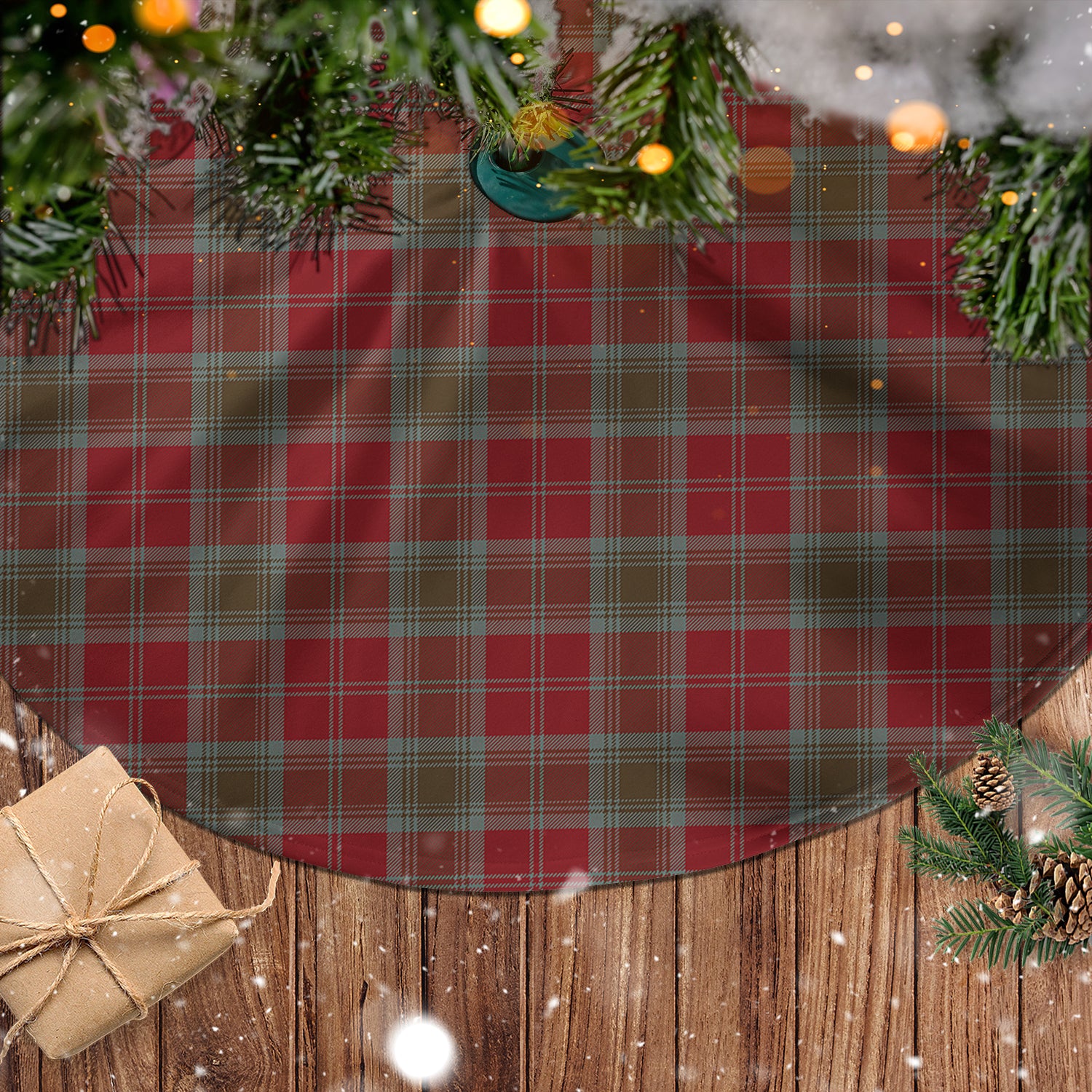 Lindsay Weathered Tartan Christmas Tree Skirt - Tartanvibesclothing