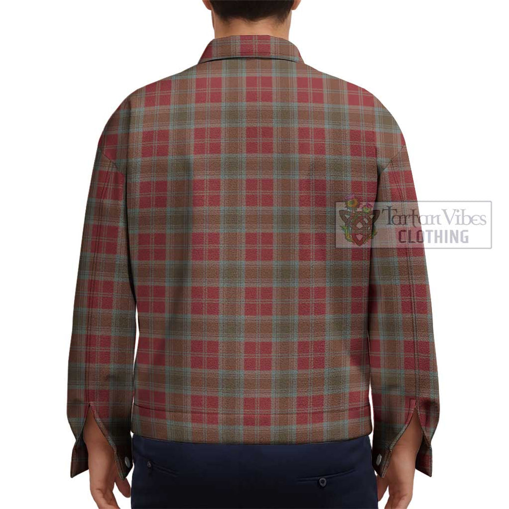 Lindsay Weathered Tartan Unisex Lapel Cotton Jacket - Tartan Vibes Clothing