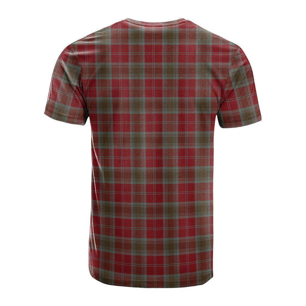 Lindsay Weathered Tartan T-Shirt with Family Crest - Tartan Vibes Clothing