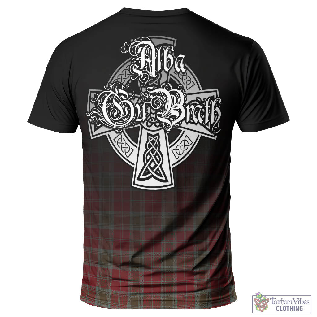 Tartan Vibes Clothing Lindsay Weathered Tartan T-Shirt Featuring Alba Gu Brath Family Crest Celtic Inspired