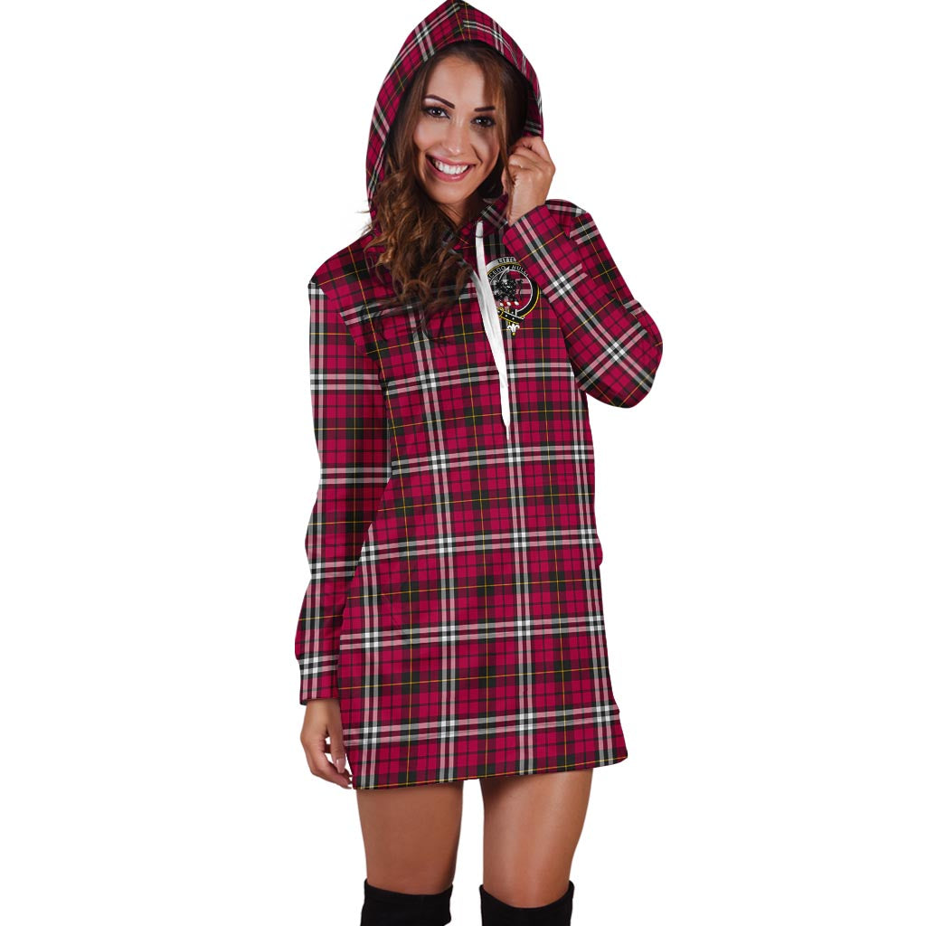 Little Tartan Hoodie Dress with Family Crest - Tartanvibesclothing