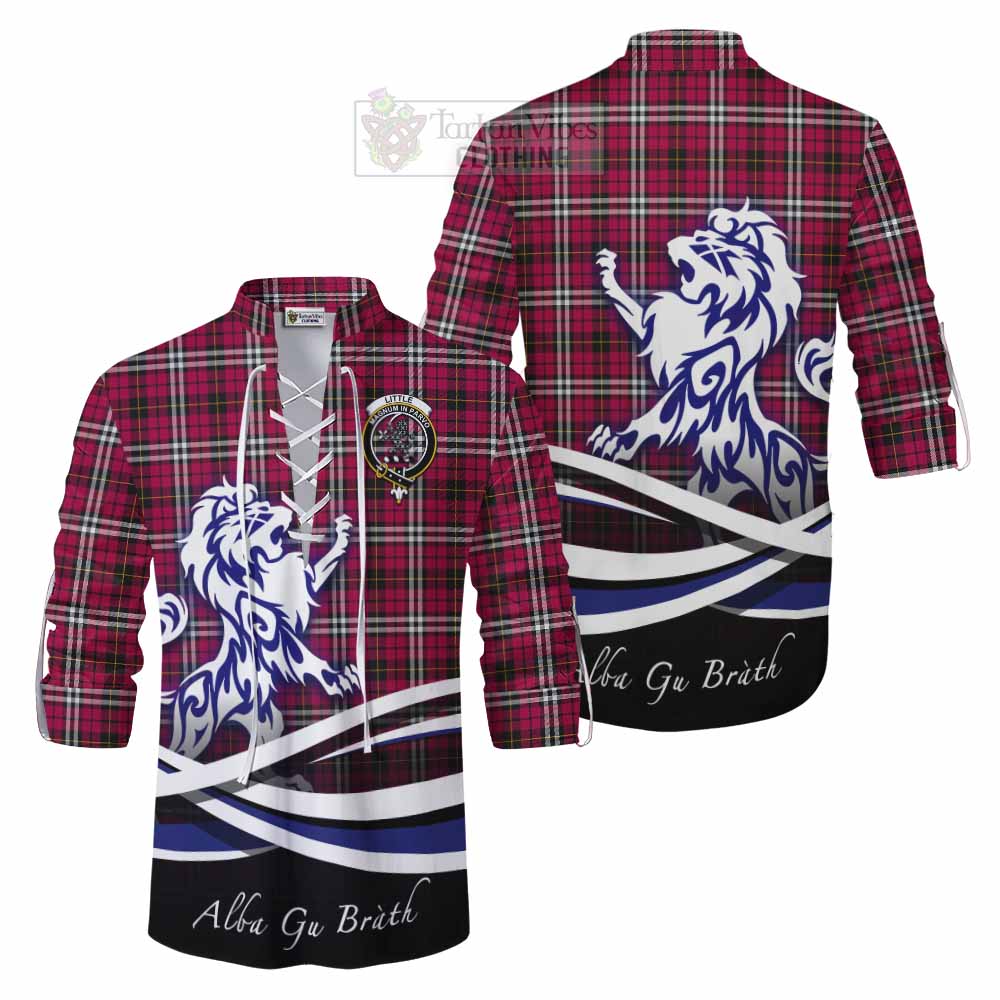 Tartan Vibes Clothing Little Tartan Ghillie Kilt Shirt with Alba Gu Brath Regal Lion Emblem