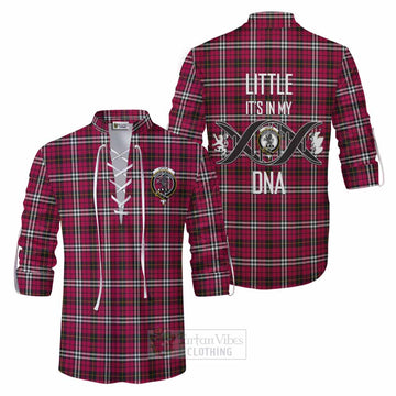 Little Tartan Ghillie Kilt Shirt with Family Crest DNA In Me Style