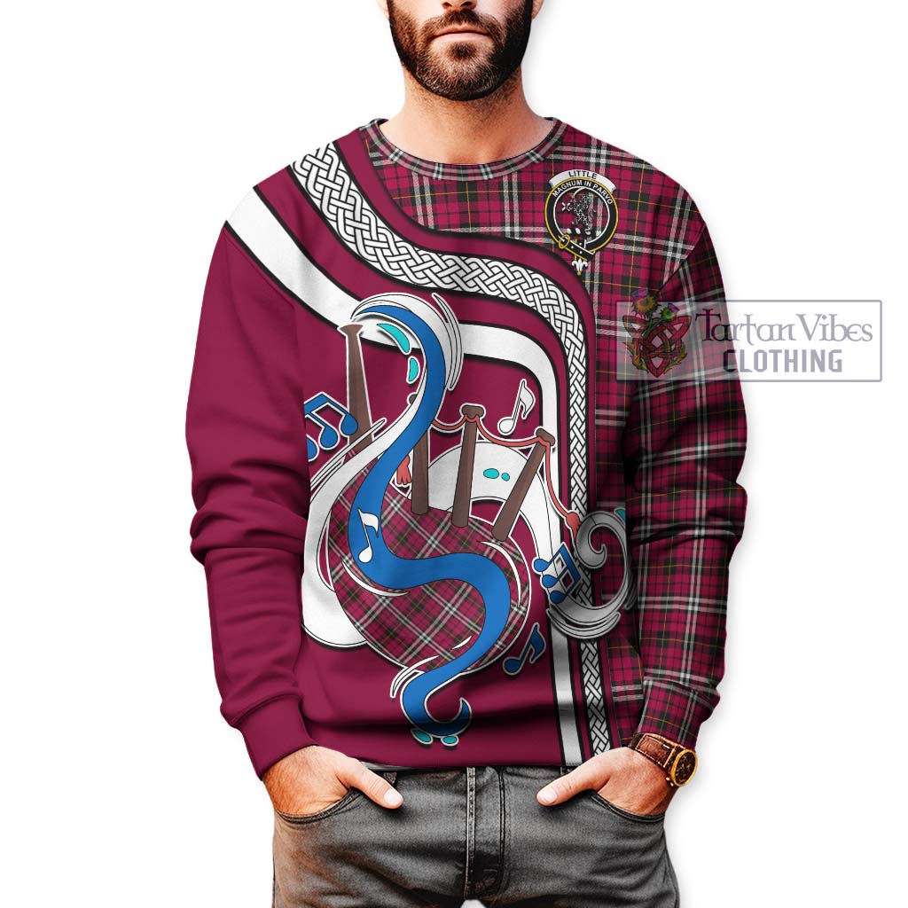 Tartan Vibes Clothing Little Tartan Sweatshirt with Epic Bagpipe Style