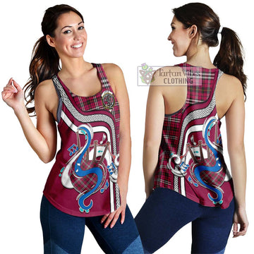 Little Tartan Women's Racerback Tanks with Epic Bagpipe Style