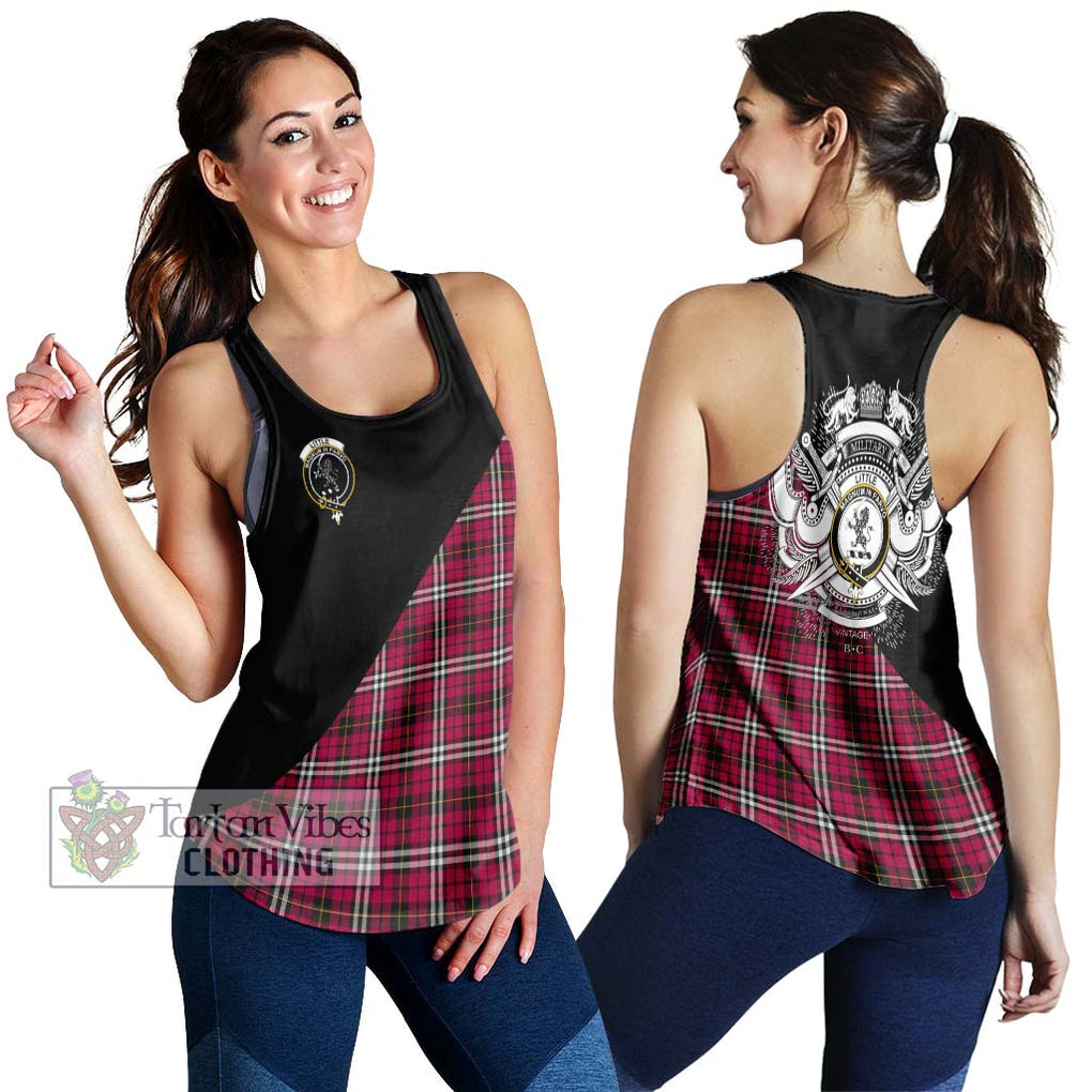 Little Tartan Women's Racerback Tanks with Family Crest and Military Logo Style 4XL - Tartanvibesclothing Shop