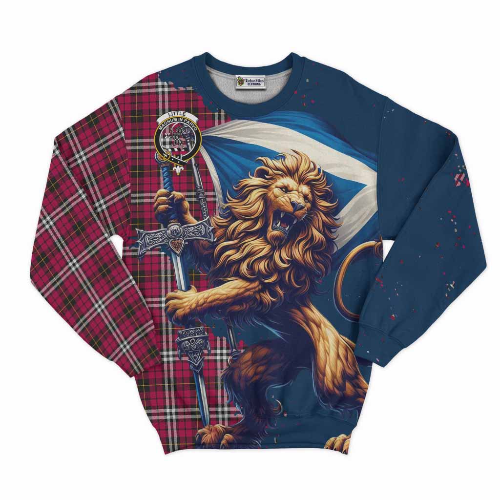 Tartan Vibes Clothing Little Tartan Family Crest Sweatshirt with Scottish Majestic Lion