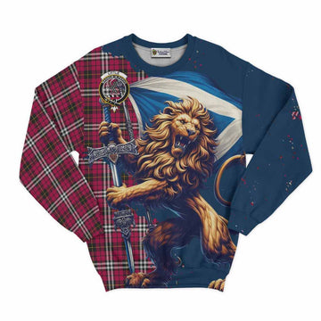 Little Tartan Family Crest Sweatshirt with Scottish Majestic Lion