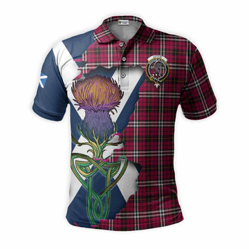 Little Tartan Family Crest Polo Shirt Scottish Thistle Celtic Inspired Kid - Tartan Vibes Clothing