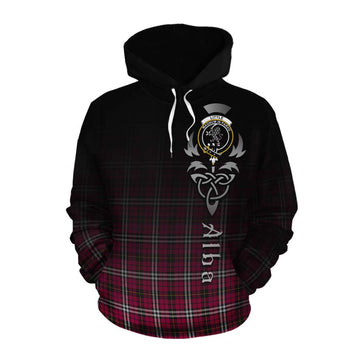 Little Tartan Cotton Hoodie Featuring Alba Gu Brath Family Crest Celtic Inspired