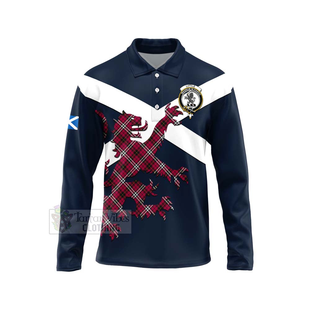 Tartan Vibes Clothing Little Tartan Lion Rampant Long Sleeve Polo Shirt – Proudly Display Your Heritage with Alba Gu Brath and Clan Name