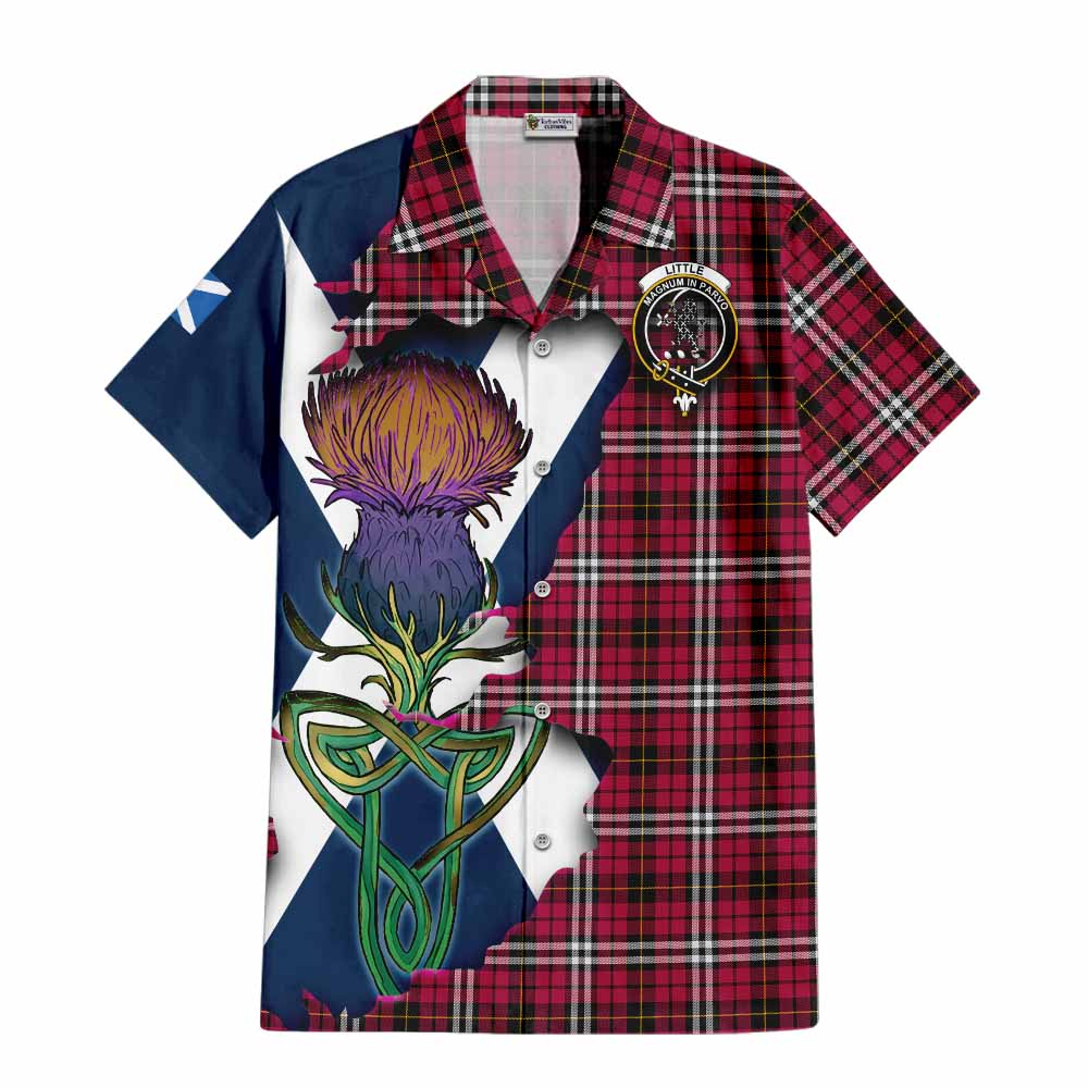 Little Tartan Family Crest Hawaiian Shirt Scottish Thistle Celtic Inspired Kid - Tartan Vibes Clothing