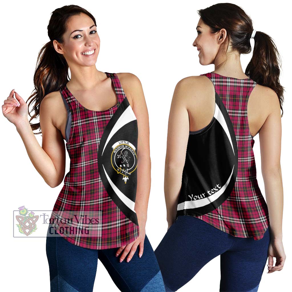 Little Tartan Women's Racerback Tanks with Family Crest Circle Style 4XL - Tartan Vibes Clothing