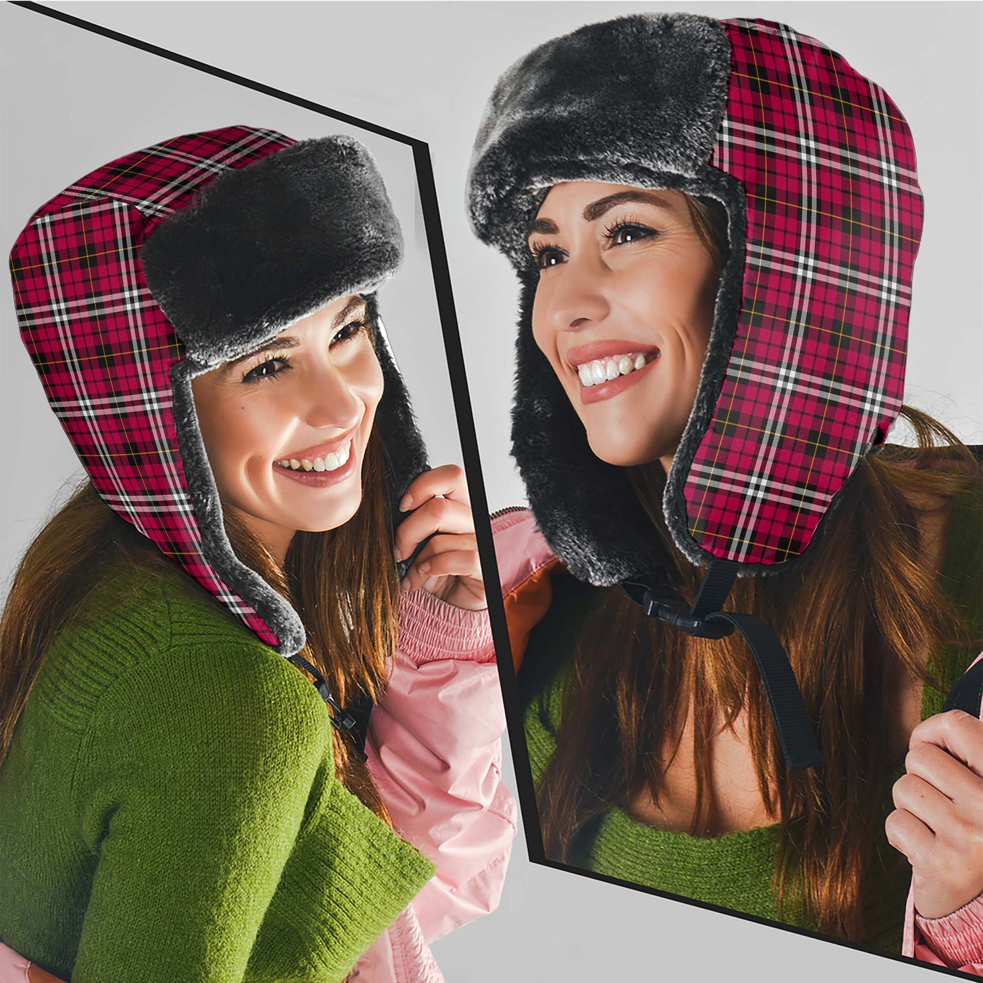 Little Tartan Winter Trapper Hat Winter Trapper Hat Universal Fit Circumference 22.8in (58cm) - Tartanvibesclothing