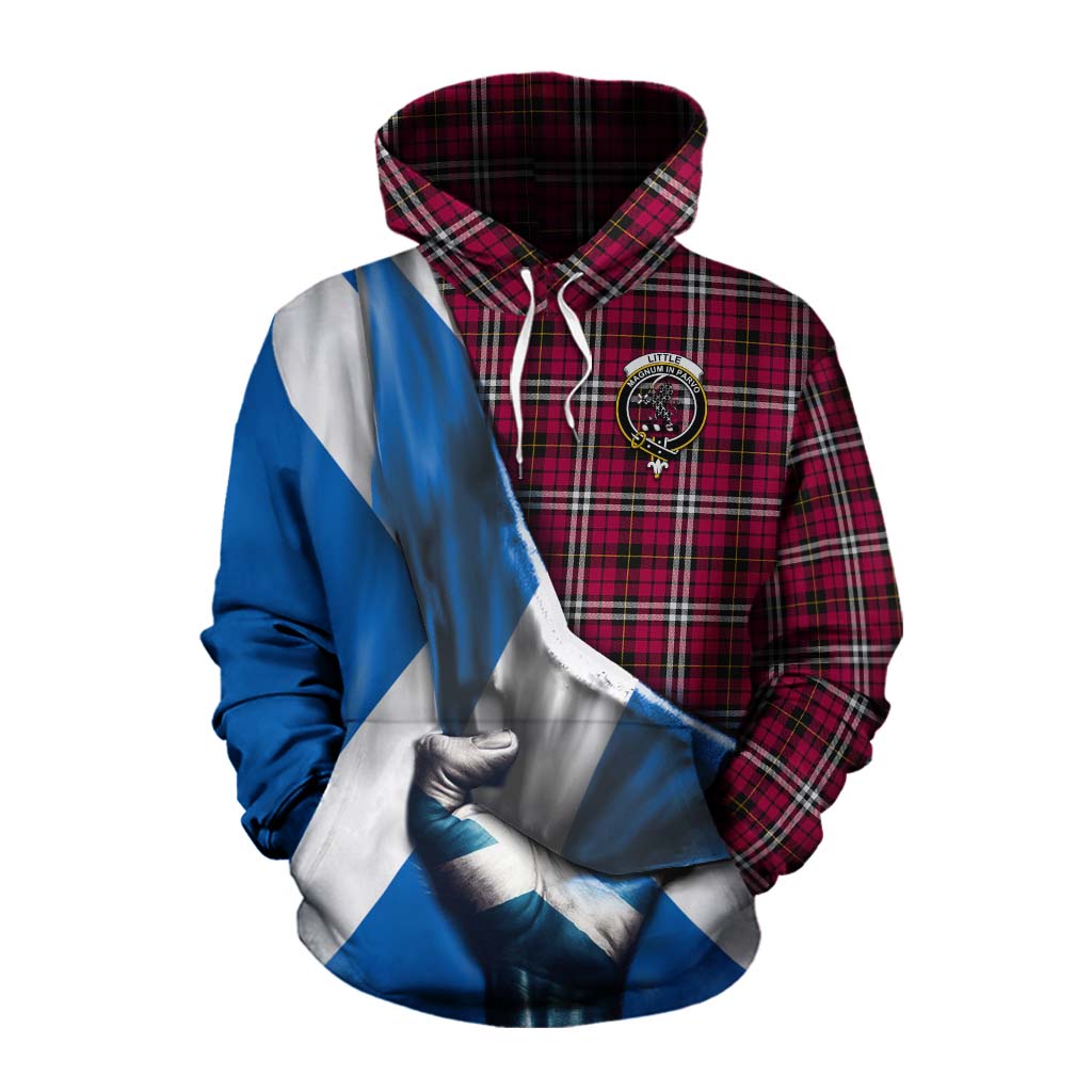 Tartan Vibes Clothing Little Tartan Cotton Hoodie with Family Crest Scotland Patriotic Style