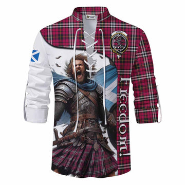 Little Crest Tartan Ghillie Kilt Shirt Inspired by the Freedom of Scottish Warrior