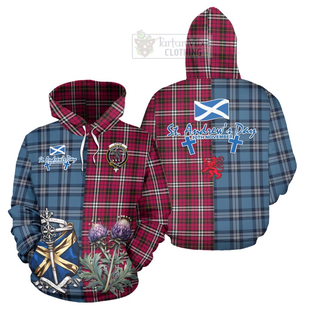 Tartan Vibes Clothing Little Tartan Hoodie Happy St. Andrew's Day Half Tartan Style