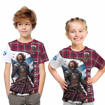 Little Crest Tartan Kid T-Shirt Inspired by the Freedom of Scottish Warrior