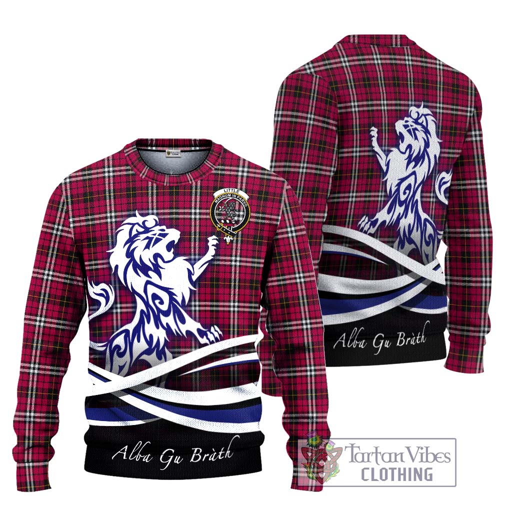 Tartan Vibes Clothing Little Tartan Knitted Sweater with Alba Gu Brath Regal Lion Emblem