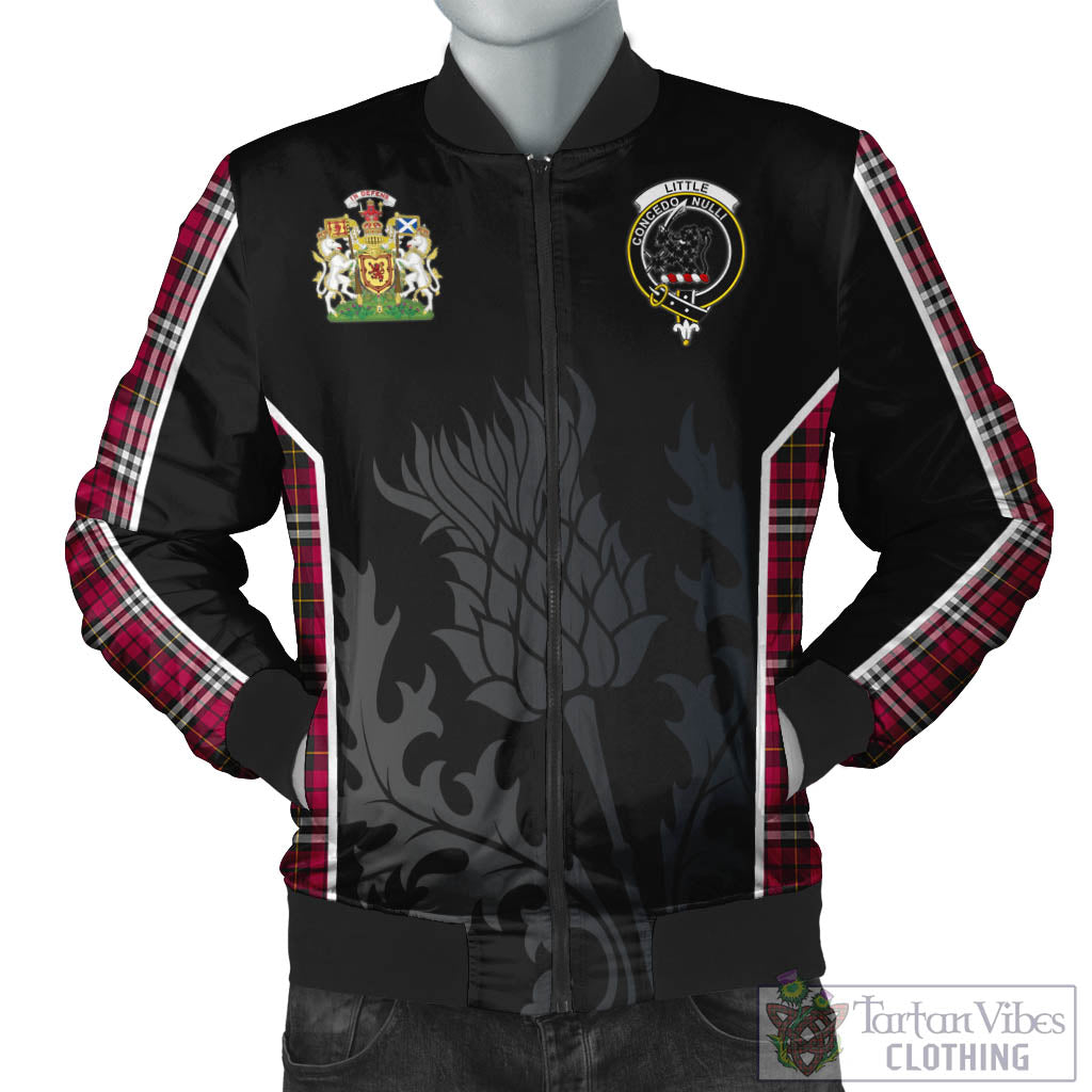 Tartan Vibes Clothing Little Tartan Bomber Jacket with Family Crest and Scottish Thistle Vibes Sport Style