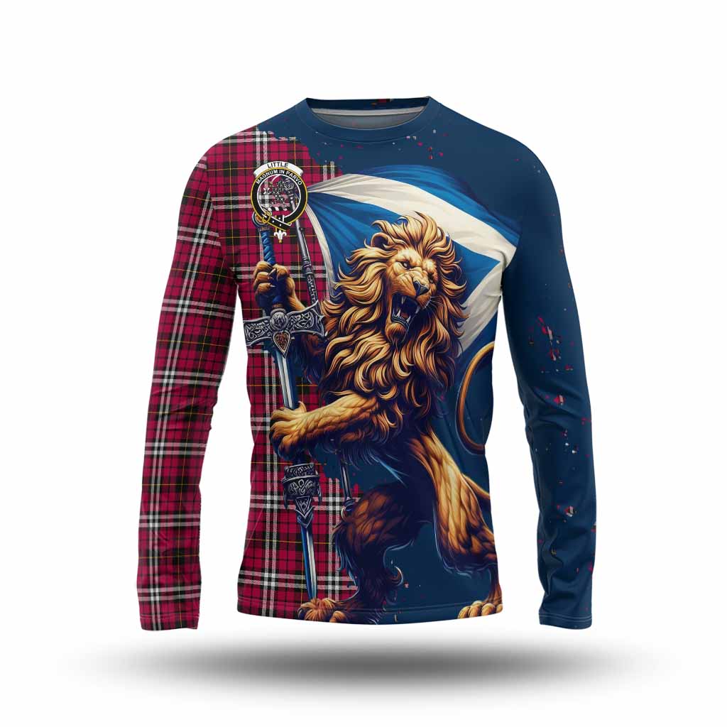 Tartan Vibes Clothing Little Tartan Family Crest Long Sleeve T-Shirt with Scottish Majestic Lion