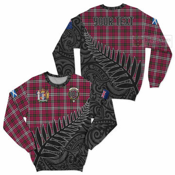 Little Crest Tartan Sweatshirt with New Zealand Silver Fern Half Style