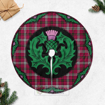 Little Tartan Christmas Tree Skirt Scottish Thistle Style