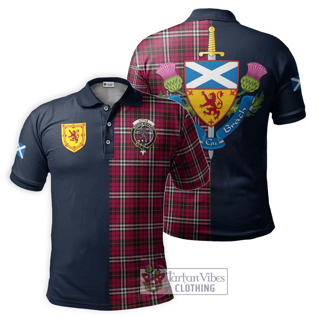 Tartan Vibes Clothing Little Tartan Polo Shirt with Scottish Lion Royal Arm Half Style