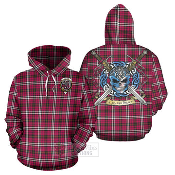 Little Tartan Hoodie with Family Crest Celtic Skull Style