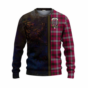 Little Tartan Family Crest Knitted Sweater Alba Gu Brath Be Brave Lion Ancient Style Unisex - Tartan Vibes Clothing
