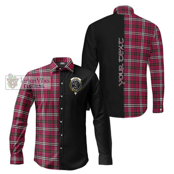 Little Tartan Long Sleeve Button Shirt with Family Crest and Half Of Me Style