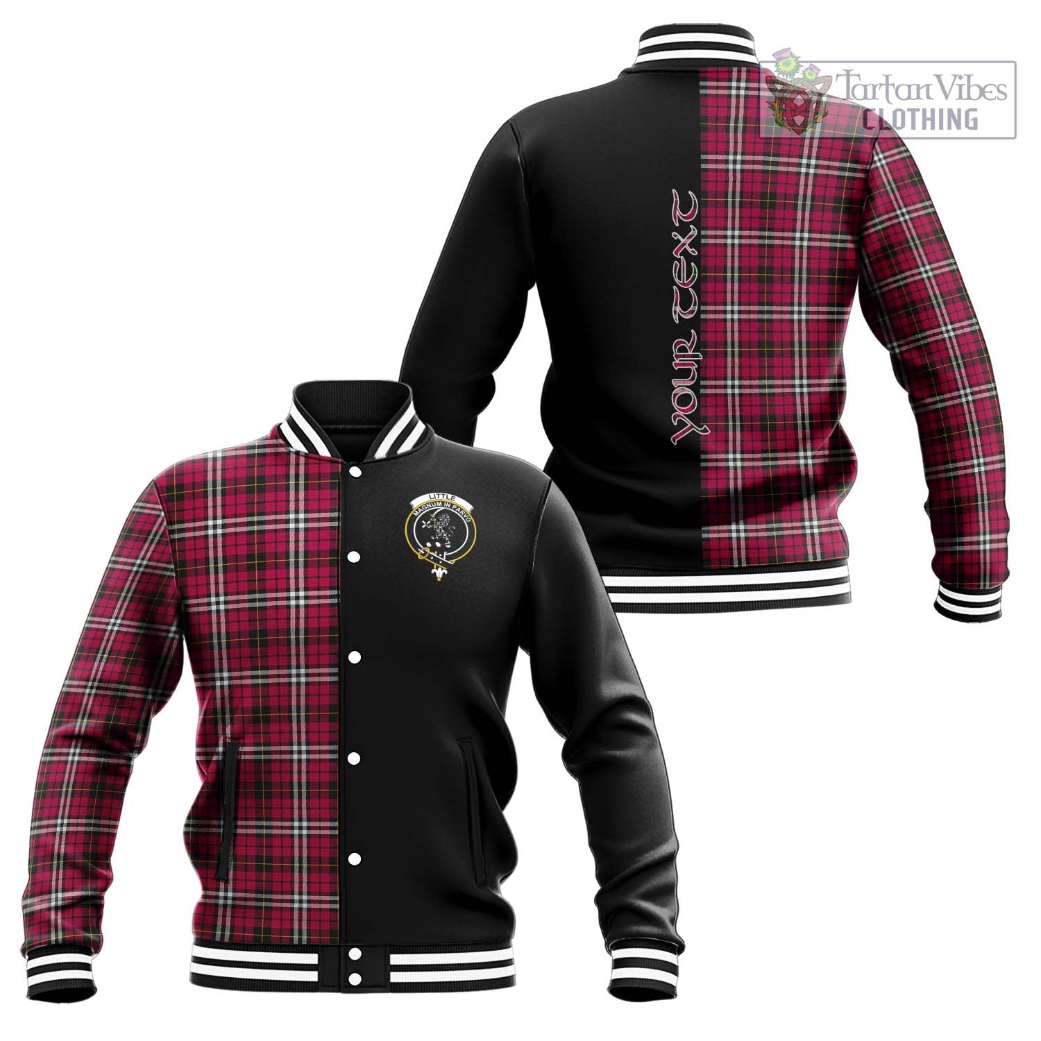 Tartan Vibes Clothing Little Tartan Baseball Jacket with Family Crest and Half Of Me Style