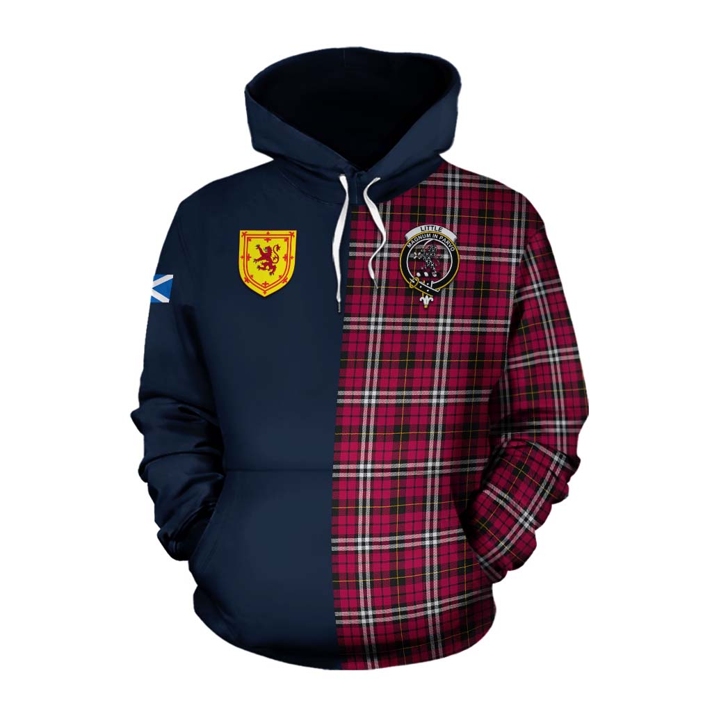 Tartan Vibes Clothing Little Tartan Cotton Hoodie Alba with Scottish Lion Royal Arm Half Style