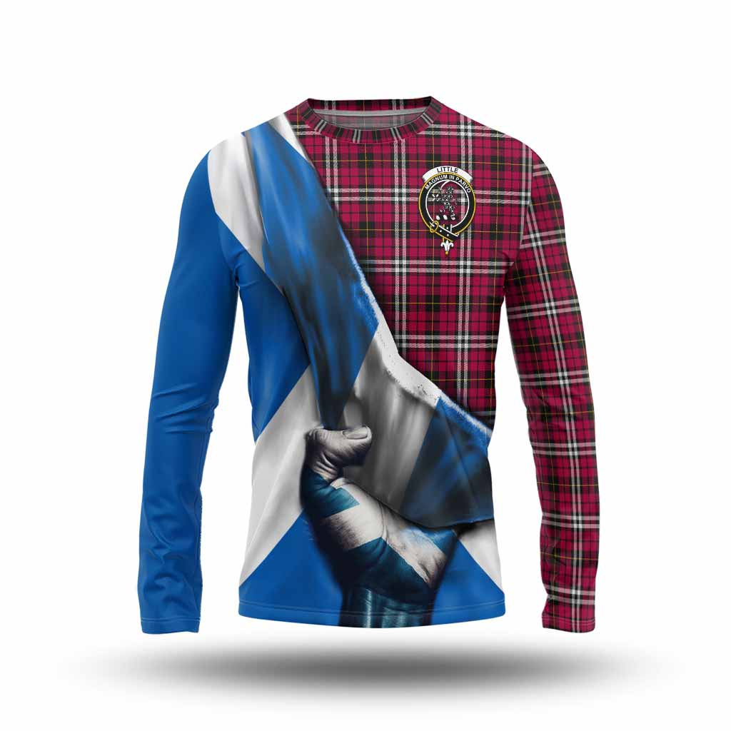 Tartan Vibes Clothing Little Tartan Long Sleeve T-Shirt with Family Crest Scotland Patriotic Style