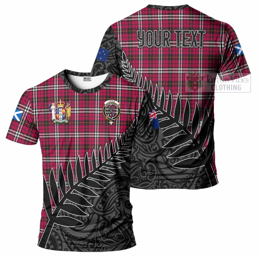 Tartan Vibes Clothing Little Crest Tartan T-Shirt with New Zealand Silver Fern Half Style