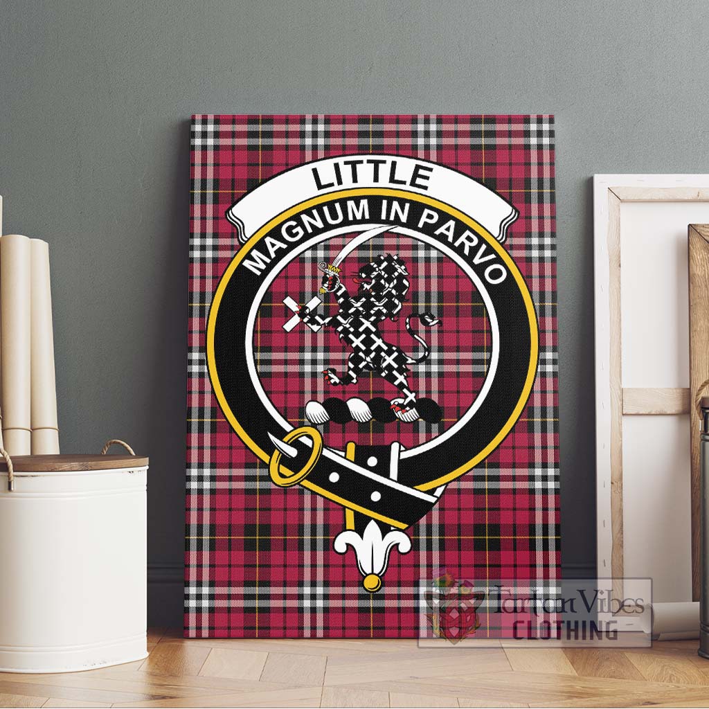 Tartan Vibes Clothing Little Tartan Canvas Print Wall Art with Family Crest