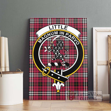 Little Tartan Canvas Print Wall Art with Family Crest