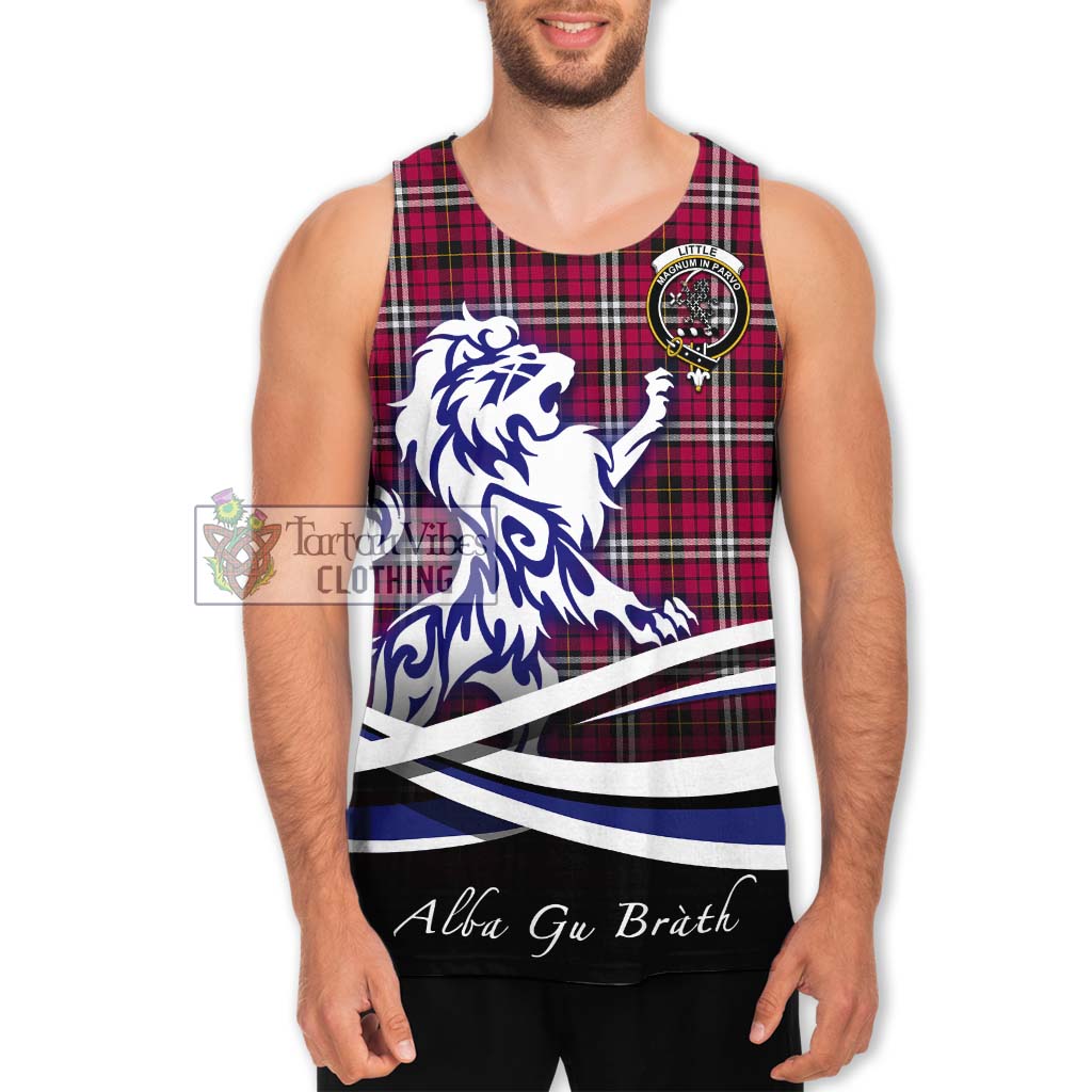 Tartan Vibes Clothing Little Tartan Men's Tank Top with Alba Gu Brath Regal Lion Emblem