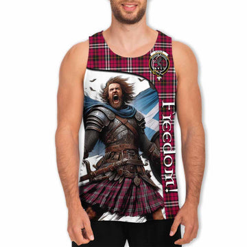 Little Crest Tartan Men's Tank Top Inspired by the Freedom of Scottish Warrior