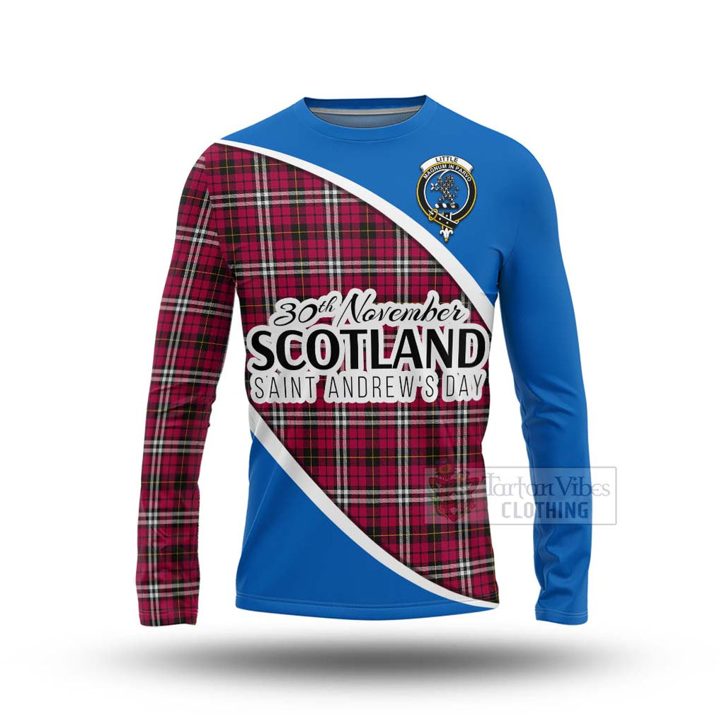 Tartan Vibes Clothing Little Family Crest Tartan Long Sleeve T-Shirt Celebrate Saint Andrew's Day in Style