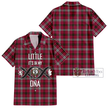 Little Tartan Short Sleeve Button Shirt with Family Crest DNA In Me Style