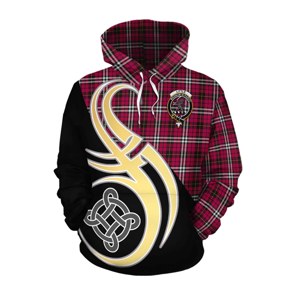 Tartan Vibes Clothing Little Tartan Cotton Hoodie with Family Crest and Celtic Symbol Style