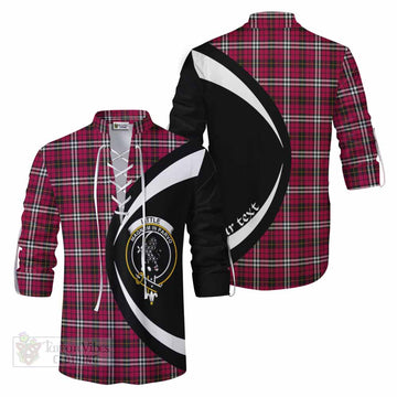 Little Tartan Ghillie Kilt Shirt with Family Crest Circle Style