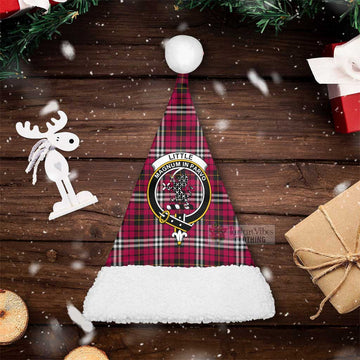 Little Tartan Christmas Santa Hats with Family Crest