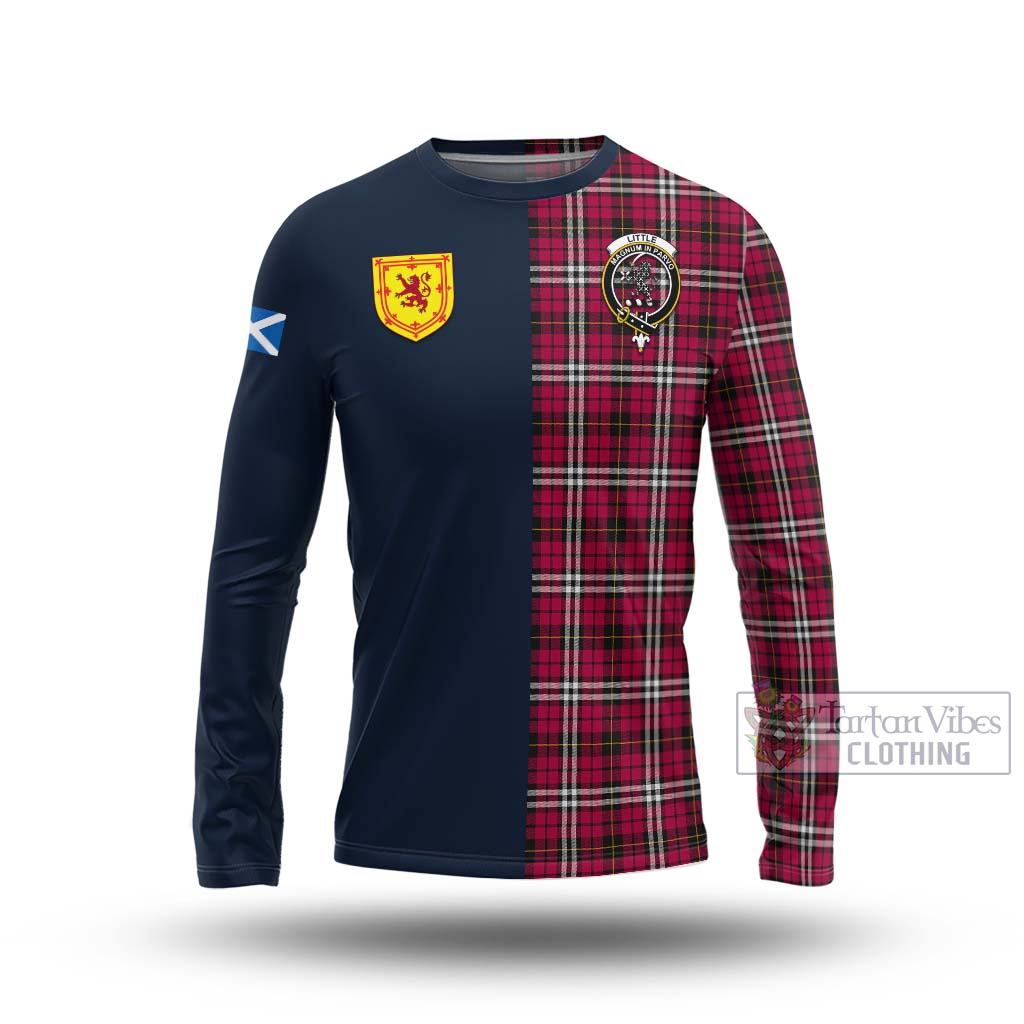 Tartan Vibes Clothing Little Tartan Long Sleeve T-Shirt with Scottish Lion Royal Arm Half Style