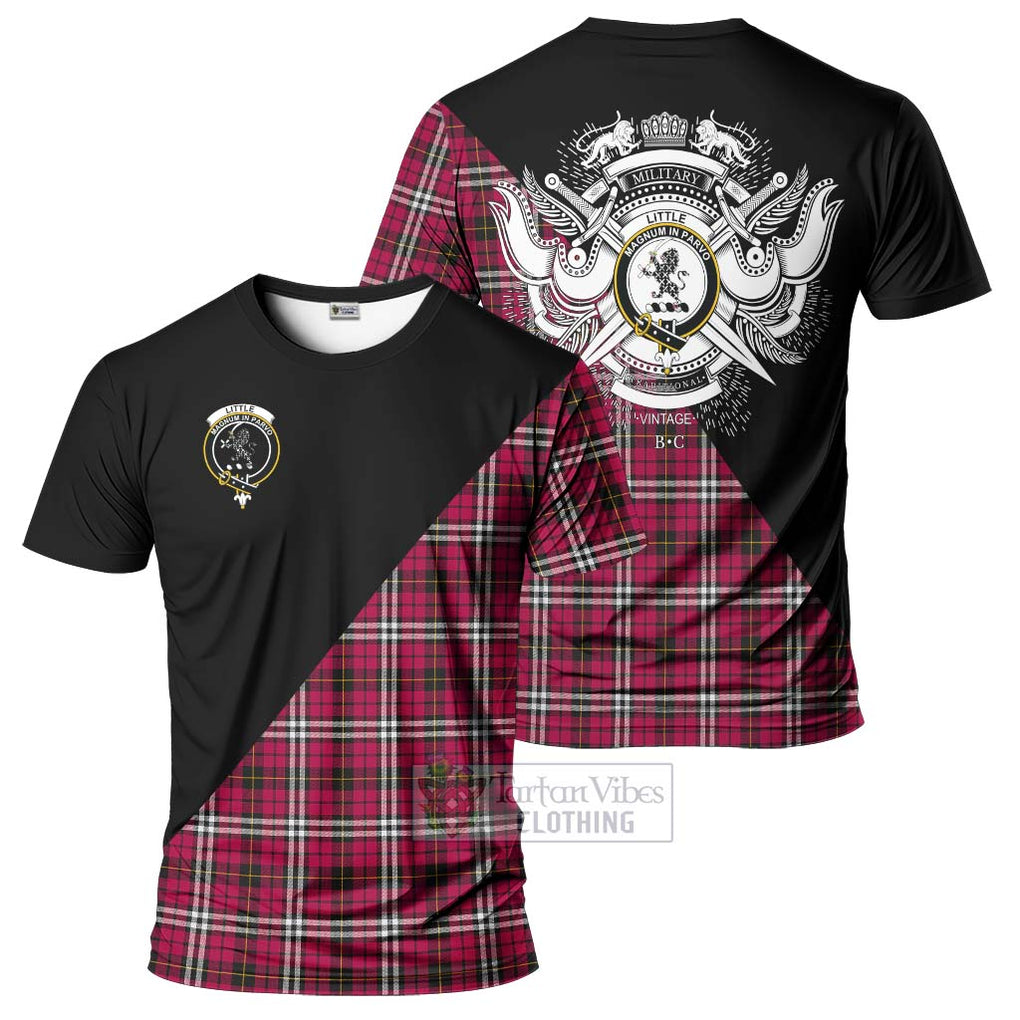 Little Tartan T-Shirt with Family Crest and Military Logo Style Kid's Shirt - Tartanvibesclothing Shop