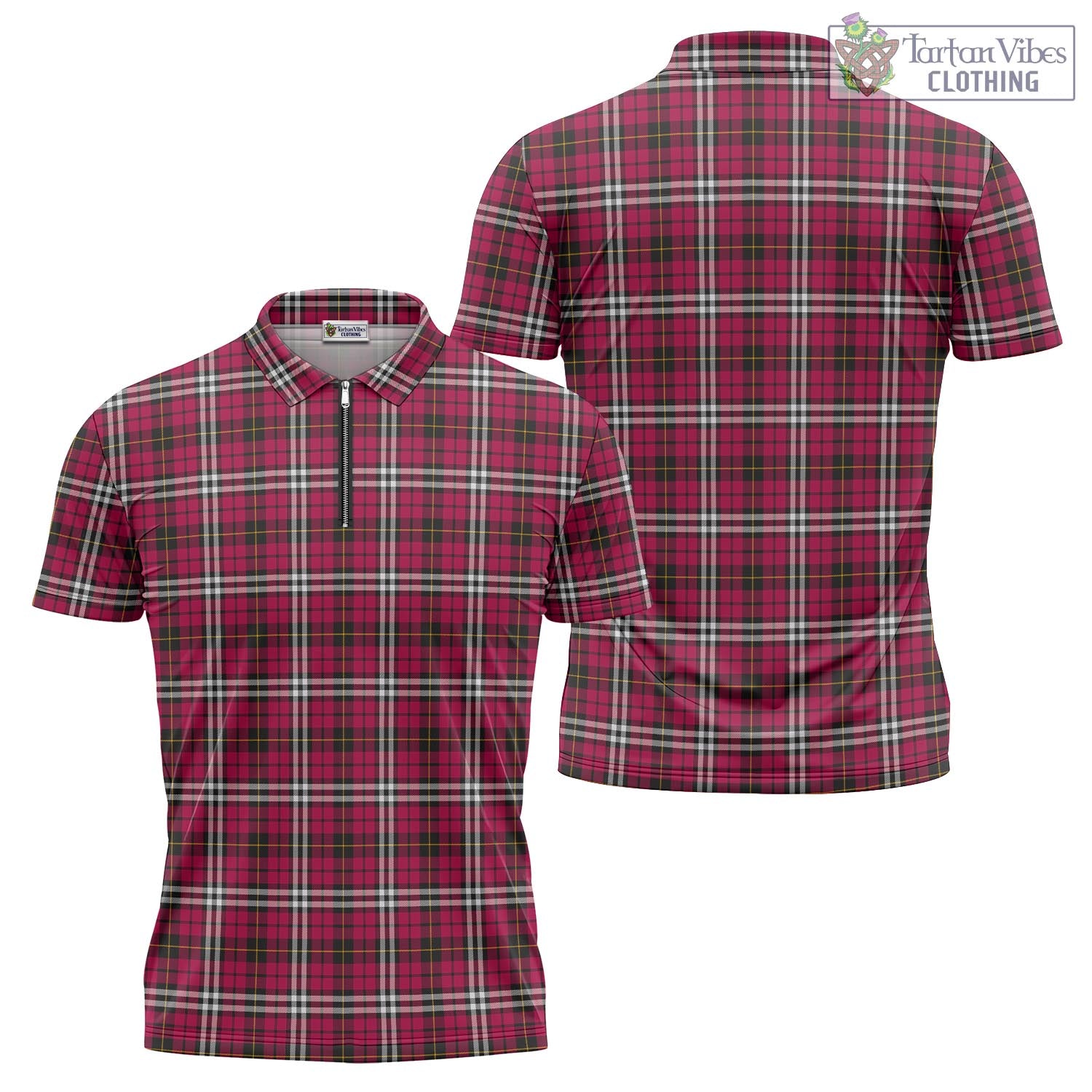 Tartan Vibes Clothing Little Tartan Zipper Polo Shirt